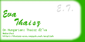 eva thaisz business card
